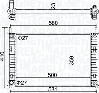 Magneti Marelli 350213152700 - Radiatore, Raffreddamento motore autozon.pro