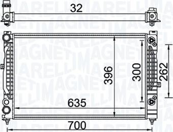 Magneti Marelli 350213157600 - Radiatore, Raffreddamento motore autozon.pro