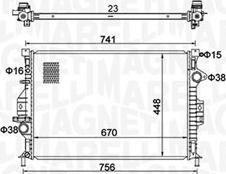 Magneti Marelli 350213157700 - Radiatore, Raffreddamento motore autozon.pro