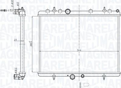 Magneti Marelli 350213164700 - Radiatore, Raffreddamento motore autozon.pro