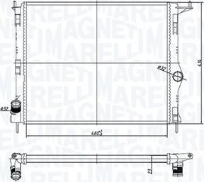 Magneti Marelli 350213165900 - Radiatore, Raffreddamento motore autozon.pro