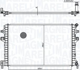 Magneti Marelli 350213166300 - Radiatore, Raffreddamento motore autozon.pro