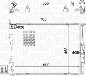 Magneti Marelli 350213160700 - Radiatore, Raffreddamento motore autozon.pro