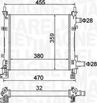 Magneti Marelli 350213161900 - Radiatore, Raffreddamento motore autozon.pro