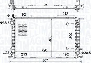 Magneti Marelli 350213161800 - Radiatore, Raffreddamento motore autozon.pro