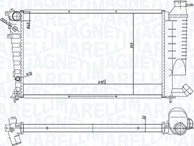 Magneti Marelli 350213168400 - Radiatore, Raffreddamento motore autozon.pro