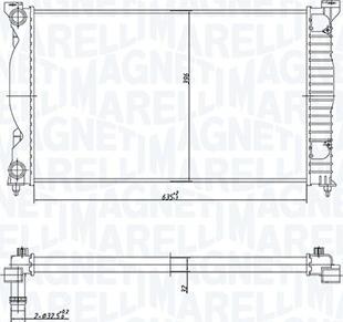 Magneti Marelli 350213168200 - Radiatore, Raffreddamento motore autozon.pro