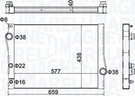 Magneti Marelli 350213163500 - Radiatore, Raffreddamento motore autozon.pro