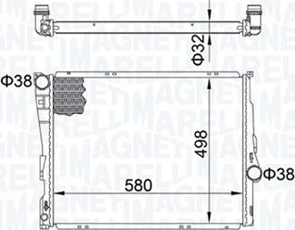 Magneti Marelli 350213163600 - Radiatore, Raffreddamento motore autozon.pro