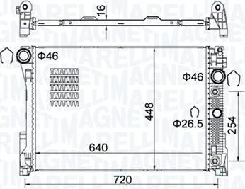 Magneti Marelli 350213163300 - Radiatore, Raffreddamento motore autozon.pro