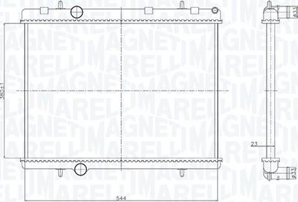 Magneti Marelli 350213167800 - Radiatore, Raffreddamento motore autozon.pro