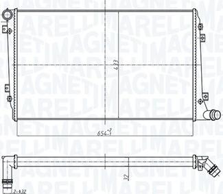 Magneti Marelli 350213167300 - Radiatore, Raffreddamento motore autozon.pro