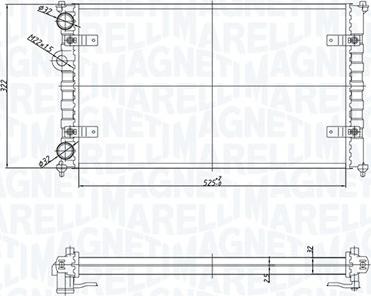 Magneti Marelli 350213167700 - Radiatore, Raffreddamento motore autozon.pro