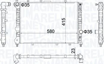 Magneti Marelli 350213100700 - Radiatore, Raffreddamento motore autozon.pro