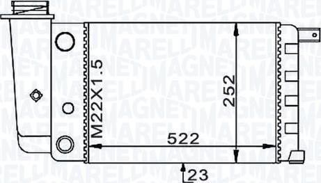 Magneti Marelli 350213101000 - Radiatore, Raffreddamento motore autozon.pro