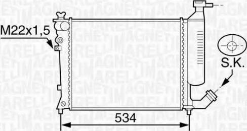 Magneti Marelli 350213119009 - Radiatore, Raffreddamento motore autozon.pro