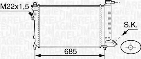 Magneti Marelli 350213119100 - Radiatore, Raffreddamento motore autozon.pro