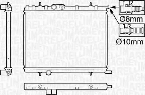 Magneti Marelli 350213119800 - Radiatore, Raffreddamento motore autozon.pro