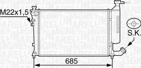 Magneti Marelli 350213119200 - Radiatore, Raffreddamento motore autozon.pro