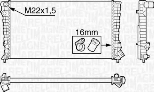 Magneti Marelli 350213118500 - Radiatore, Raffreddamento motore autozon.pro