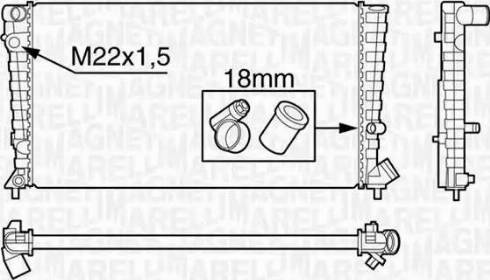 Magneti Marelli 350213118300 - Radiatore, Raffreddamento motore autozon.pro