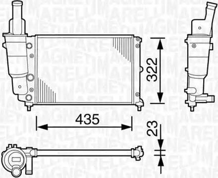 Magneti Marelli 350213113000 - Radiatore, Raffreddamento motore autozon.pro