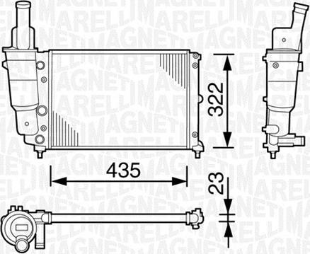 Magneti Marelli 350213113003 - Radiatore, Raffreddamento motore autozon.pro