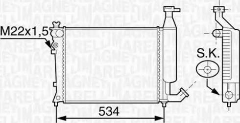 Magneti Marelli 350213117700 - Radiatore, Raffreddamento motore autozon.pro