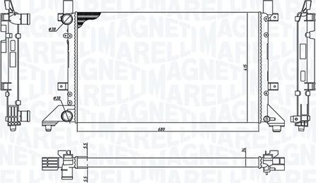 Magneti Marelli 350213189400 - Radiatore, Raffreddamento motore autozon.pro