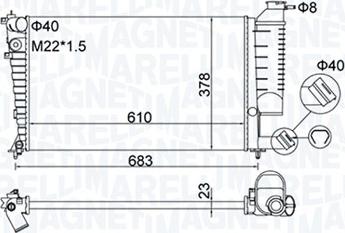 Magneti Marelli 350213189500 - Radiatore, Raffreddamento motore autozon.pro