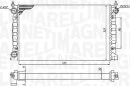 Magneti Marelli 350213189600 - Radiatore, Raffreddamento motore autozon.pro