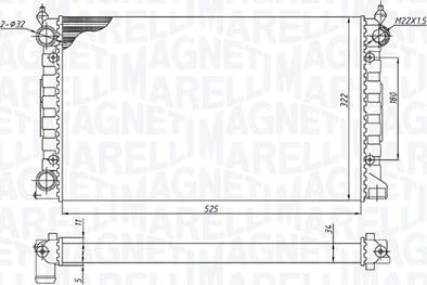 Magneti Marelli 350213189600 - Radiatore, Raffreddamento motore autozon.pro