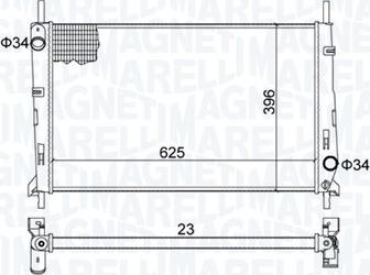 Magneti Marelli 350213189300 - Radiatore, Raffreddamento motore autozon.pro