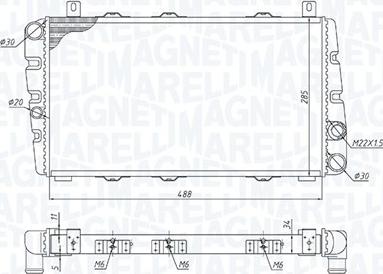 Magneti Marelli 350213189700 - Radiatore, Raffreddamento motore autozon.pro