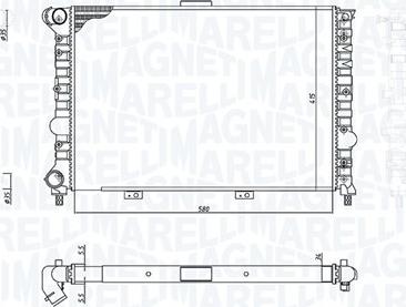 Magneti Marelli 350213184900 - Radiatore, Raffreddamento motore autozon.pro