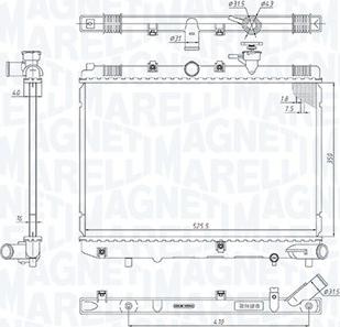 Magneti Marelli 350213185600 - Radiatore, Raffreddamento motore autozon.pro