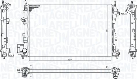 Magneti Marelli 350213185700 - Radiatore, Raffreddamento motore autozon.pro