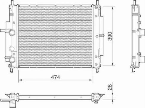 Magneti Marelli 350213186000 - Radiatore, Raffreddamento motore autozon.pro