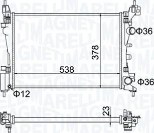 Magneti Marelli 350213186700 - Radiatore, Raffreddamento motore autozon.pro