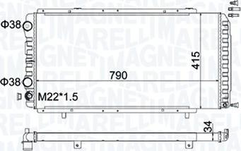 Magneti Marelli 350213180900 - Radiatore, Raffreddamento motore autozon.pro