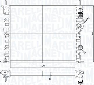 Magneti Marelli 350213180400 - Radiatore, Raffreddamento motore autozon.pro