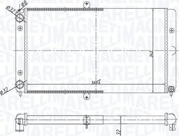 Magneti Marelli 350213180700 - Radiatore, Raffreddamento motore autozon.pro