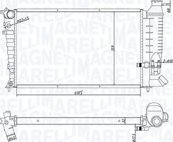 Magneti Marelli 350213181800 - Radiatore, Raffreddamento motore autozon.pro