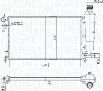 Magneti Marelli 350213181300 - Radiatore, Raffreddamento motore autozon.pro