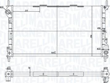 Magneti Marelli 350213181200 - Radiatore, Raffreddamento motore autozon.pro