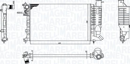 Magneti Marelli 350213188400 - Radiatore, Raffreddamento motore autozon.pro