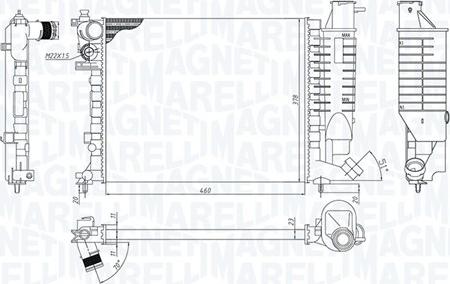 Magneti Marelli 350213188500 - Radiatore, Raffreddamento motore autozon.pro