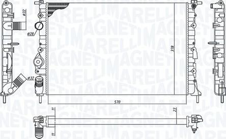 Magneti Marelli 350213188100 - Radiatore, Raffreddamento motore autozon.pro