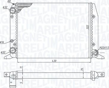 Magneti Marelli 350213188800 - Radiatore, Raffreddamento motore autozon.pro