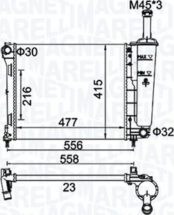 Magneti Marelli 350213183900 - Radiatore, Raffreddamento motore autozon.pro